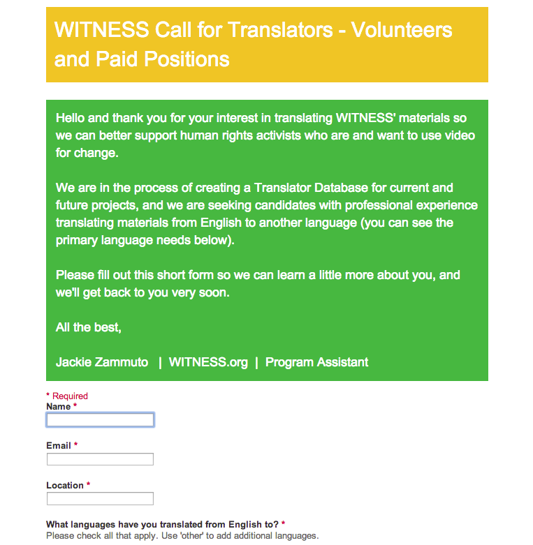 Call for Translators